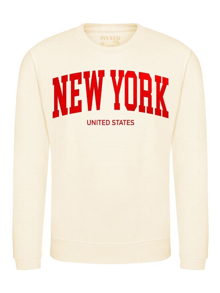 Maglione New York Velluto Rosso