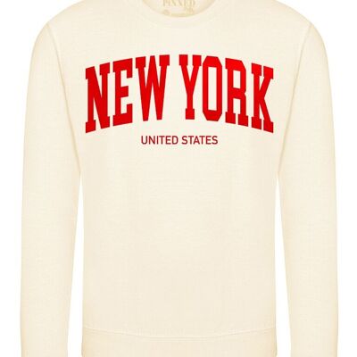 Maglione New York Velluto Rosso