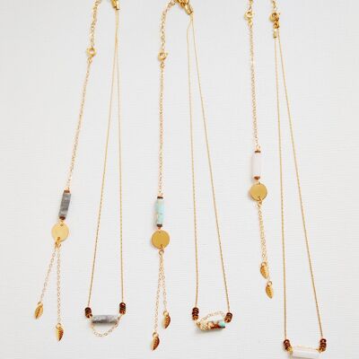 Back jewelry BC-3 Fine stone and gold