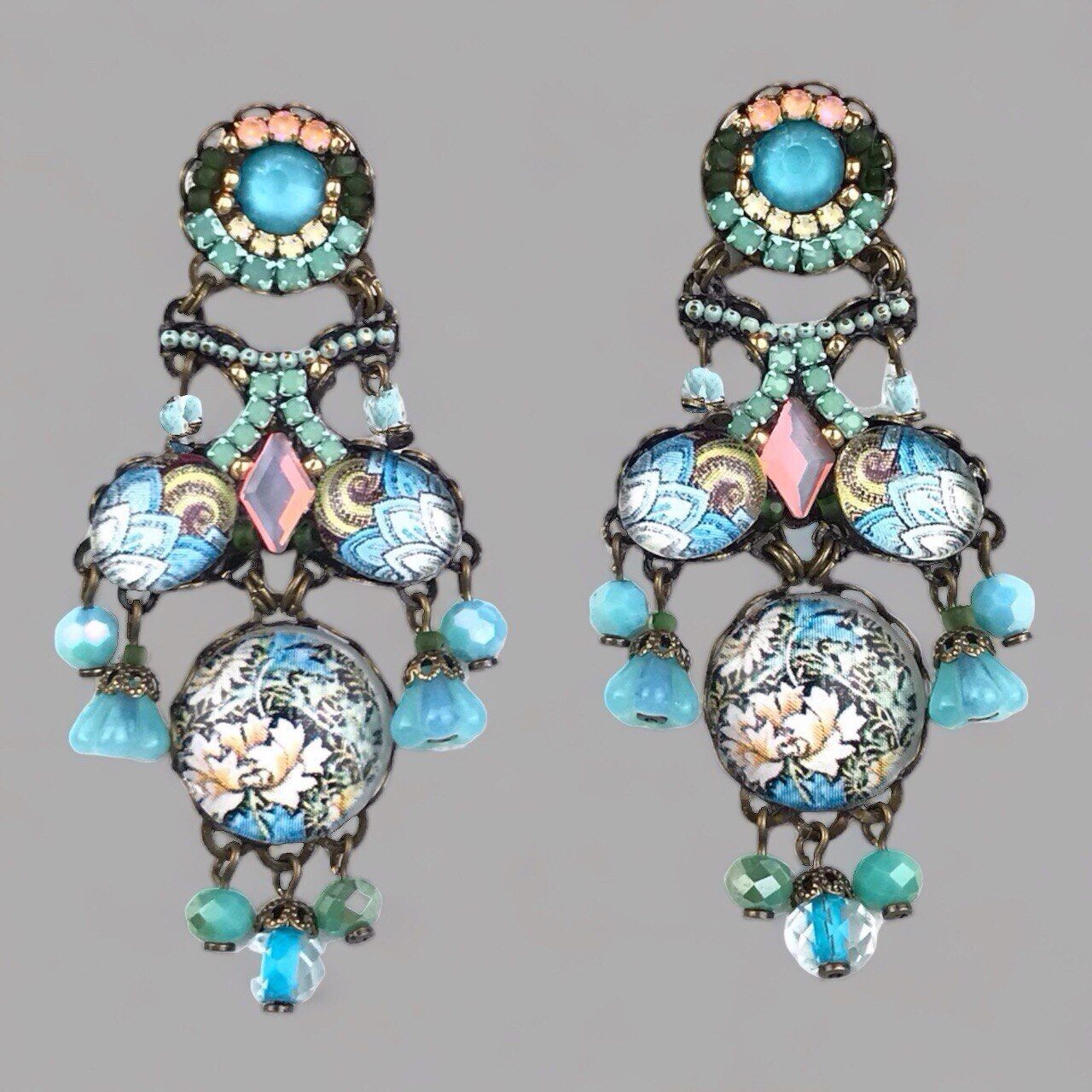 ORECCHINI CON CRISTALLI CAPRI