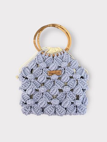 Sac à main en macramé MARBELLA - Lilas 1