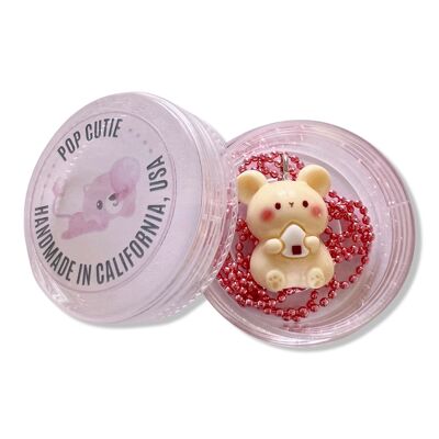 Collier de souris Pop Cutie Onigiri - Bijoux faits à la main