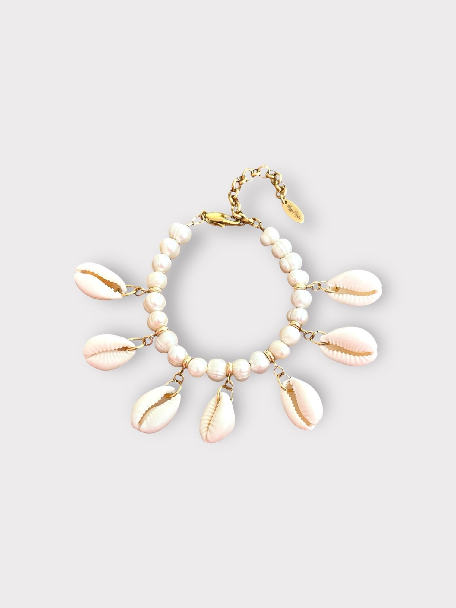 Bracciale BALI in acciaio inossidabile e conchiglia - Naturale