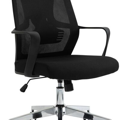 Kanab office chair - fabric and velvet - chrome steel