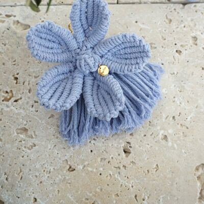 ELITE macramé flower bag charm - Lilac
