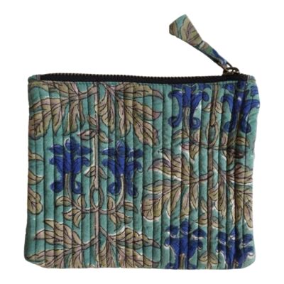 Clutch aus bedruckter Baumwolle mit „Glam“-Print