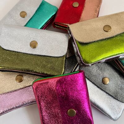 Leren purse 'Blush multicolor' | 100% Leer | Meerdere varianten