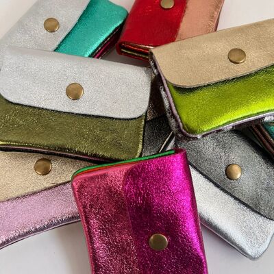 Leren purse 'Blush multicolor' | 100% Leer | Meerdere varianten