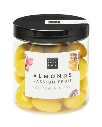 Chocolate Almonds Passion fruit – amandes grillées enrobées de chocolat blanc et fruits de la passion édition été 1