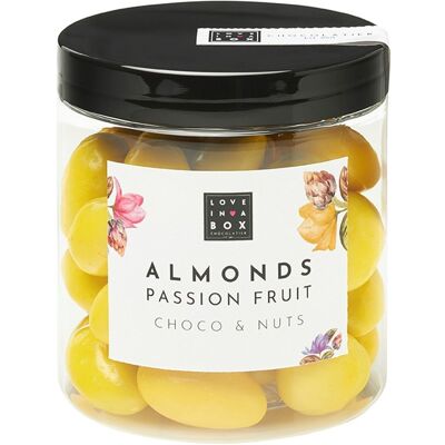 Chocolate Almonds Passion fruit – amandes grillées enrobées de chocolat blanc et fruits de la passion édition été