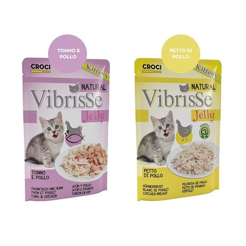 Bustine cibo umido gatto in gelatina - Vibrisse Kitten Busta Jelly 70g