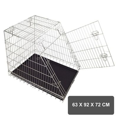 Caseta para perros de hierro galvanizado biselado