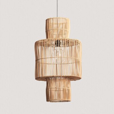 Ledkia Rattan Pendant Lamp Bonghani ILUZZIA Black/White