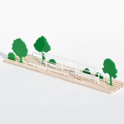 Formen des Farnsworth House 3D-Architektur-Diorama