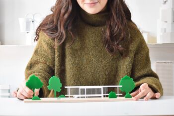 Formes du diorama d'architecture 3D de la maison Farnsworth 2