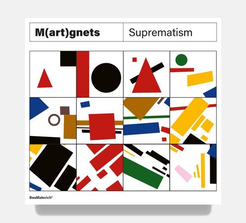 Suprematism Malevich Fridge Magnets Art (12 pieces)