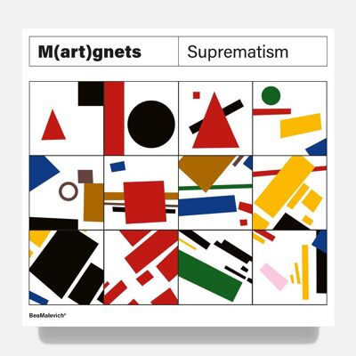 Suprematismus Malevich Kühlschrankmagnete Kunst (12 Stück)