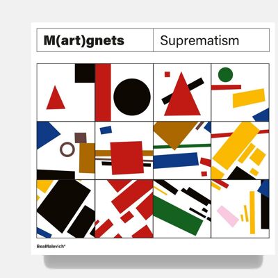 Magneti per il frigo Suprematism Malevich Art (12 pezzi)