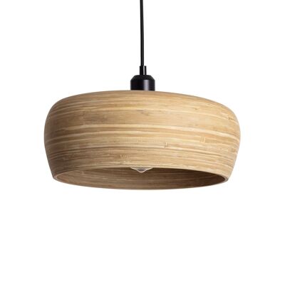 Ledkia Bamboo Shuka Sari ILUZZIA Lampada a sospensione in tessuto nero