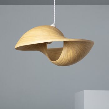 Ledkia Shuka Acacia Bambou Suspension ILUZZIA Tressé Blanc 1