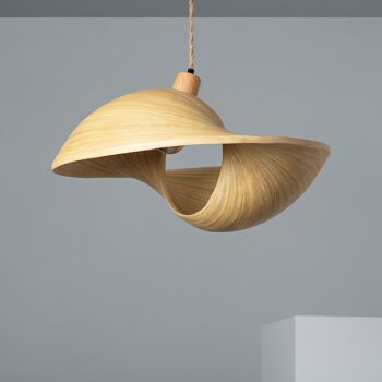 Ledkia Shuka Suspension Bambou Acacia ILUZZIA Naturel Tressé 1