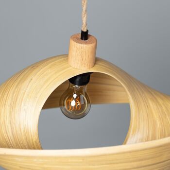 Ledkia Shuka Suspension Bambou Acacia ILUZZIA Naturel Tressé 6