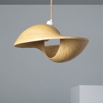 Ledkia Shuka Suspension Bambou Acacia ILUZZIA Textile Naturel 1