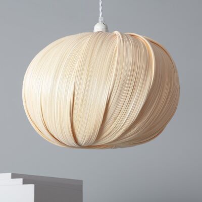 Ledkia White Braided Korowai Bamboo Pendant Lamp