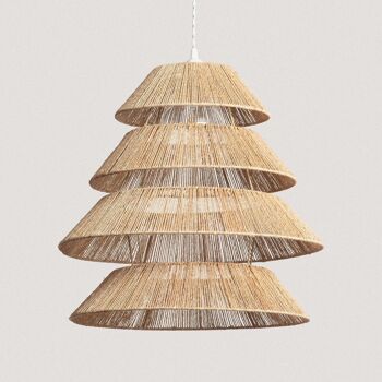 Ledkia Aymara Jute Suspension Ø520 mm ILUZZIA Tressé Blanc 1