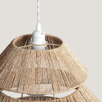 Ledkia Aymara Jute Suspension Ø520 mm ILUZZIA Tressé Blanc 3