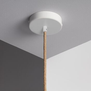 Lampe à suspension Ledkia Big Bulang en rotin Ø500 mm textile naturel 8