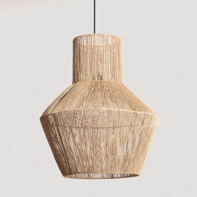 Ledkia Pendant Lamp Natural Fibers Newén Ø500 mm ILUZZIA Black Textile