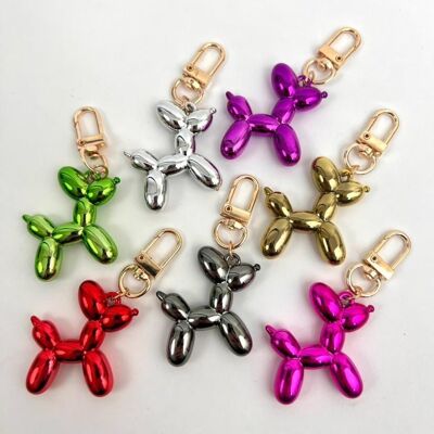 Porte-clés ballon de chien couleur | Plusieurs couleurs