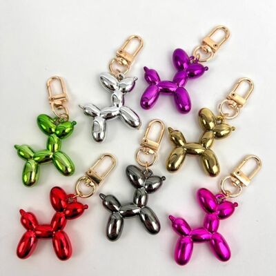 Farbiger Hundeballon-Schlüsselanhänger | Mehrere Farben