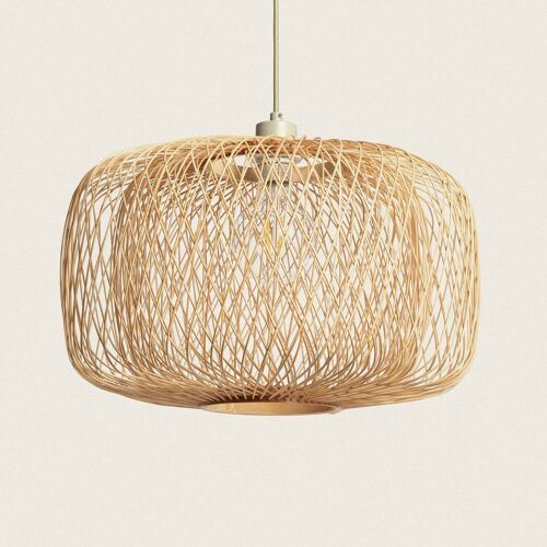 Ledkia Lámpara Colgante Bambú Dao Do  Textil Verde