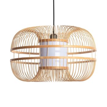 Ledkia Bambou Ofelia Suspension Noir Textile 1