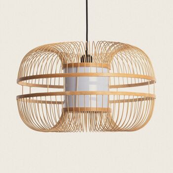 Ledkia Bambou Ofelia Suspension Noir Textile 2