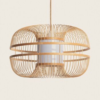 Ledkia Textile Naturel Ofelia Lampe à Suspension en Bambou 2