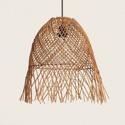 Ledkia Schwarze Toraja Outdoor-Rattan-Pendelleuchte