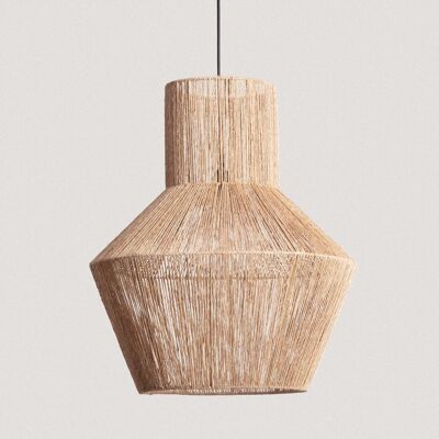 Ledkia Outdoor Natural Fibers Pendant Lamp Newén Ø500 mm ILUZZIA Black Outdoor