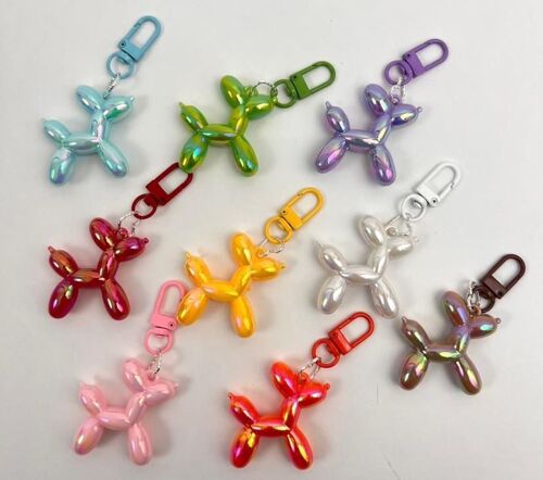 Metallic Dog Balloon keychain | Several colors