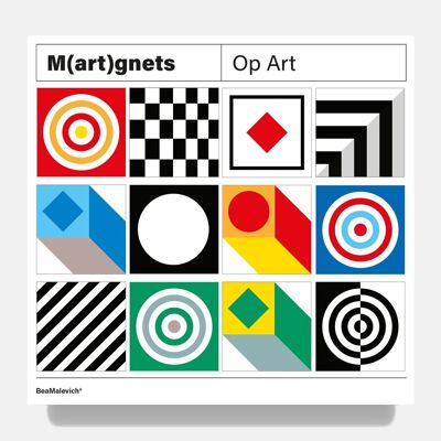 Fridge Cover Op Art Magnets (12 pieces)