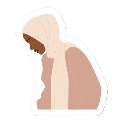 Hijab chica transparente