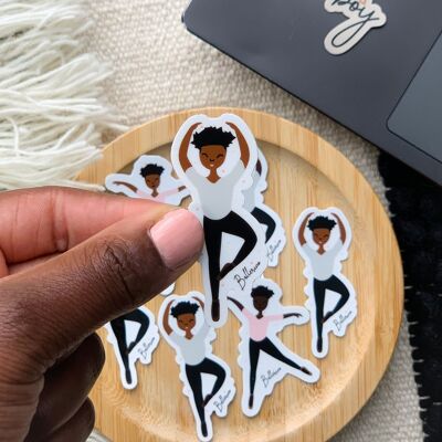 Black Ballerina Boy Sticker