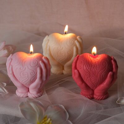 Holding Heart Candle
