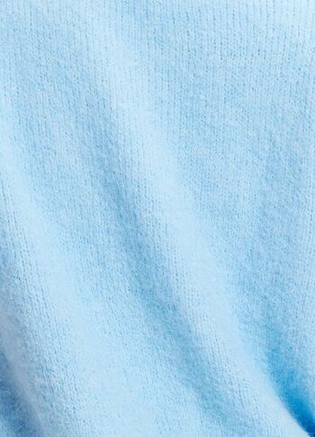 Liquorish - Cardigan tricoté à manches courtes et motif floral bleu 7