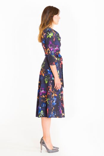 Robe midi à décolleté drapé 2