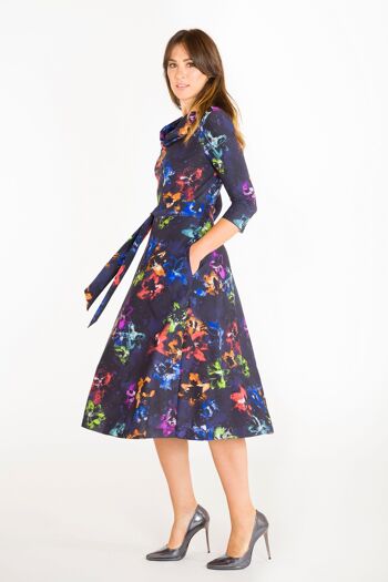 Robe midi à décolleté drapé 3