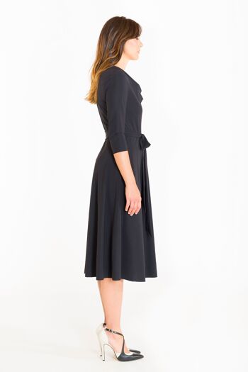 Robe midi à décolleté drapé 12