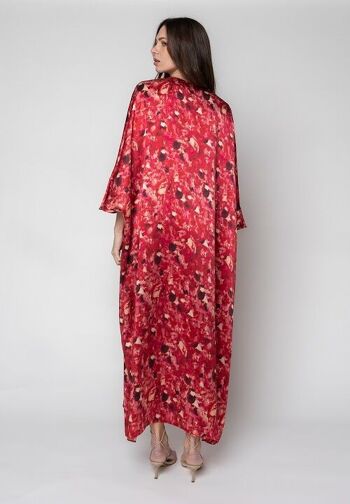 Caftan rouge avec imprimé 4